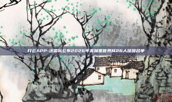 开云APP-法国队公布2026年美加墨世界杯26人球员名单