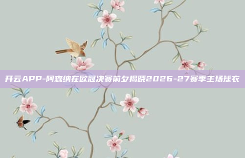 开云APP-阿森纳在欧冠决赛前夕揭晓2026-27赛季主场球衣
